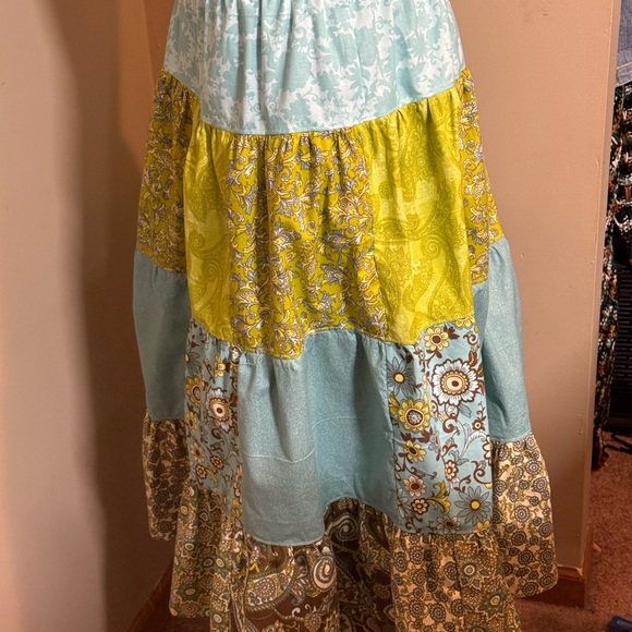 Patchwork Floral Maxi Skirt - Multicolor - Picture 6 of 13